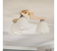 Plafonnier en bois Haro Lamkur, dimmable, bois clair, Salon / Salle à manger, Bois, Moderne, Plafonnier