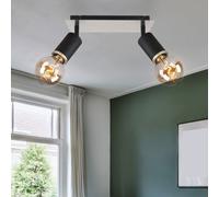 Plafonnier En Bois Lampe De Cuisine 2 Flammes Réglable L 31 Cm