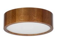 Plafonnier en bois pour salon - Lampe ronde moderne en bois avec 1xE27 (27 cm) - Plafonnier rustique - Lampe naturelle pour chambre, salon, couloir - Design élégant en bois de pin - LEJA 30 cm