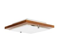 Plafonnier En Bois Rustique Carré Plat ERIN Salon Couloir Lampe