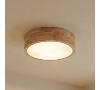 Plafonnier en bois Tanju Lindby, dimmable, bois clair, Salon / Salle à manger, Bois, Maison de campagne / Rustique, Plafonnier