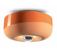 Plafonnier En Céramique Rond Ø 27 Cm Orange E27 Rétro Lampe De Plafond Salon