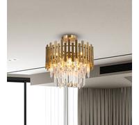 Plafonnier en cristal Aspen Eko-Light, dimmable, doré, Salon / Salle à manger, Métal, Plafonnier