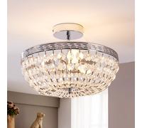 Plafonnier en cristal Mondrian Lindby, dimmable, transparent, Couloir, Cristal, Moderne, Plafonnier