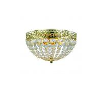 Plafonnier en cristal SAXHOLM Doré 2 ampoules