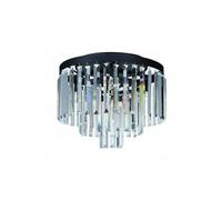 Plafonnier en cristal VENTIMIGLIA Noir 4 ampoules
