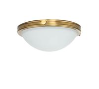 Plafonnier En Laiton Blanc En Verre Ø35Cm Style Art Nouveau Salon Lampe