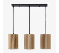 Plafonnier En Lin Et Métal À 3 Points Lumineux Quintelia Beige Lin