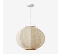 Plafonnier En Lin Ziyec Beige Crème Ø50 Cm