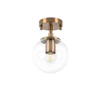 Plafonnier en métal avec globe - D. 15 x H. 23 cm - BARLATI