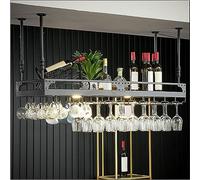 Plafonnier en verre à vin en verre à vin porte-vin Précauteur en verre à vin, suspension en verre de vin suspendu en verre de vin Décoration de bouteille pour salon, organisation de cuisine de bar