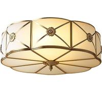 Plafonnier en Verre et Laiton en Forme de Tambour, Style bohème, Montage encastré, luminaire pour Chambre à Coucher, Cuisine, Salle à Manger, Salon, entrée, Couloir