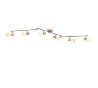 Plafonnier en verre mobile TÉLÉCOMMANDE Lampe en bois dimmable en kit avec ampoules LED RGB incluses