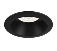 Plafonnier encastrable chambre lumineuse GU10 1 flamme noir D 8,5 cm