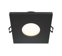 Plafonnier encastrable salon couloir 1 flamme GU10 noir L 8,4 cm