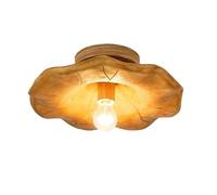 Plafonnier encastré créatif en résine avec feuille de lotus, lustre floral, luminaire de style moderne du milieu du siècle pour chambre à coucher, luminaire rustique en verre opalin pour couloir ou po