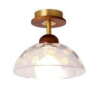 Plafonnier encastré en verre français, luminaires modernes pour salle à manger, plafonnier de ferme du milieu du siècle, lampe de plafond à fleurs pour salon, cuisine, luminaires en verre à proximité