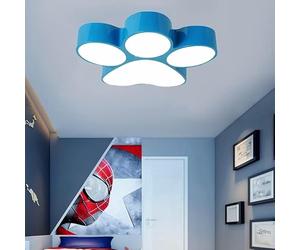 Plafonnier encastré for chambre d'enfant en forme de patte de chien, plafonnier LED en forme d'empreinte de chien de dessin animé, lustre en acrylique près du plafond, for chambre d'enfant, garçon ou
