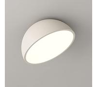 plafonnier encastré simple rond en forme de demi-cercle Plafonnier à économie d'énergie à lumière blanche 6000K LED Abat-jour en acrylique à transmission lumineuse élevée Éclairage de plafond pour ent
