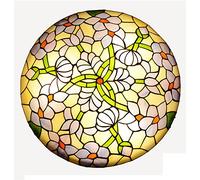Plafonnier encastré Style Tiffany 12/16/20 Pouces, Lampes en Verre teinté, lustres Vintage E27 pour Salon, Chambre à Coucher, Salle à Manger, Couloir Dx09 40 cm-dx18-50 cm 40 cm (dx14 30 cm)