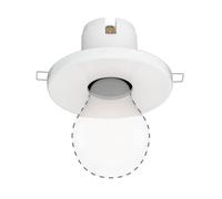 Plafonnier encastré TELA porcelaine blanc brillant rond 99mm Ø 1x E27 max. 60W