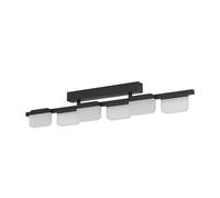 Plafonnier ERVIDEL LED 6X4,5W en acier noir 930x60x160mm
