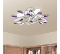 Plafonnier et Bras en Forme de Feuille Acrylique 3 Ampoules E14,Maison & Jardin, Luminaires, Appareils d'éclairage, Plafonniers, Multicolore (Poids 1.3KG)-0981