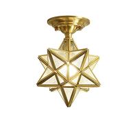 Plafonnier étoile morave moderne, plafonnier étoile doré, luminaire suspendu étoile à montage affleurant, éclairage créatif de lustre spoutnik pour le porche de la salle à manger de la chambre
