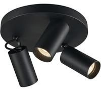 Plafonnier extérieur à 3 têtes, projecteur orientable sur Rail, luminaire Rond pour Couloir