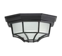 Rabalux Plafonnier extérieur Milano Métal et verre Noir IP43 E27 1x100 W