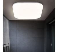 Plafonnier extérieur LED lampe angulaire blanc opale éclairage de jardin spot argent