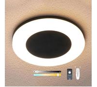 Plafonnier Extérieur Led Étanche 18w, 2700-6500k Dimmable Avec Télécommande Et Appli, Aluminium 230v, Luminaire Terrasse. Multicolore