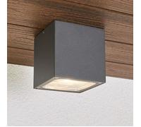 Plafonnier extérieur LED - LAMPENWELT - Tanea - Gris foncé - Aluminium - IP54