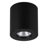 EGLO Plafonnier extérieur Torrecola, lampe d'extérieur en aluminium noir, spot de plafond pour entrée et terrasse, douille GU10, IP44, ⌀ 8 cm