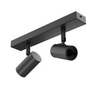 ledscom.de Plafonnier FARE, 2 flammes, noir mat, 2x E27 max. 60W