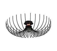 Plafonnier filaire en métal - D. 56 x H. 16 cm - Noir - ASPENDOS