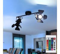 Plafonnier Filmstrahler Intensité Variable Télécommande Pivotant LED RGB