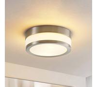 Plafonnier Flavi Lindby, dimmable, gris, Salle de bain, Métal, Moderne, Plafonnier Salle De Bain