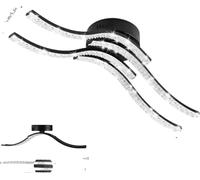 Plafonnier, flux lumineux 2000-82000, montage en surface, application polyvalente, blanc froid, quatre bandes noires