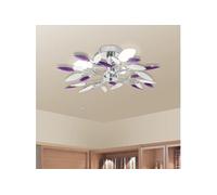 vidaXL Plafonnier Forme Feuille Acrylique 4 Ampoule Lustre Lampe Suspension 240981