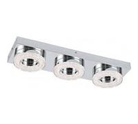 Plafonnier FRADELO 3 ampoules chrome abat jour chrome