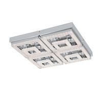 Plafonnier FRADELO LED 46,5W en acier chrome 520x520x95mm