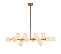 Plafonnier G4, Design Moderne du Milieu du siècle, idéal pour Un Couloir, Un Bar, Une Cuisine ou Une Salle à Manger. 16 Ampoules.