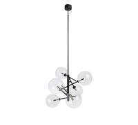 Plafonnier G9 x6, max. 5W, IP20, noir et verre - Markslöjd - Andrew