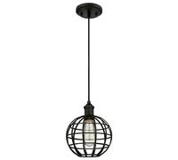 Plafonnier Globe Lampe suspendue Cage Noir mat 1 Ampoule E27 Westinghouse