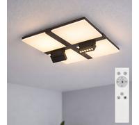 Plafonnier Globo Design, 2 Spots LED, Noir, Télécommande, Timer, 230 V, 45 cm