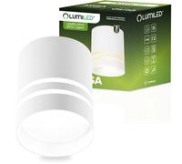 Plafonnier halogène spot tube ARISA GU10 rond blanc 80mm LUMILED