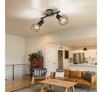 Plafonnier Holzleuchte Couloir Spot Tache 2 à Flammes Mobile