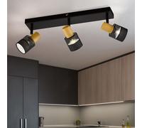 Plafonnier Holzleuchte Lampe Salle à Manger 3-Flammig E14 Réglable