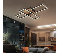 Plafonnier Holzleuchte LED Éclairage/Lampe de Salon Braun Réglable 60 CM